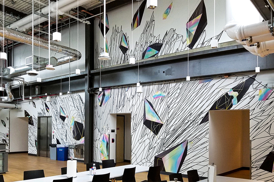 Large Vinyl Mural for Tech Company
